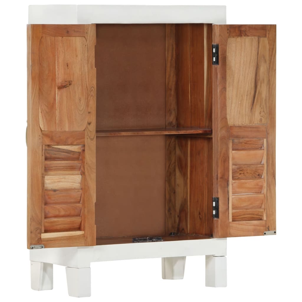 Sideboard Weiß 55x30x90 cm Massivholz Akazie